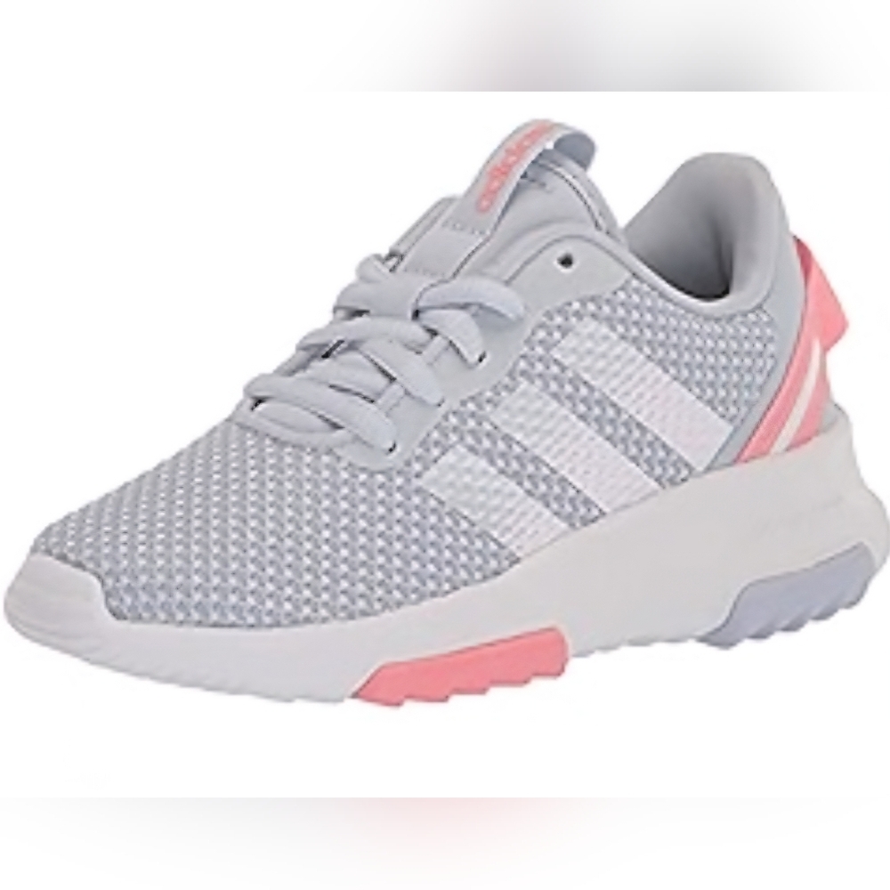 Adidas Racer 2.0 Gray & Pink Sneakers Sz 5